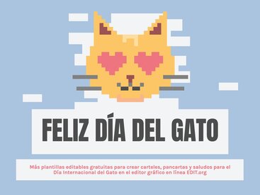 Plantillas del Día Internacional del Gato editables