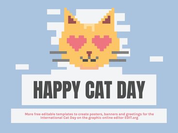 Free International Cat Day Designs