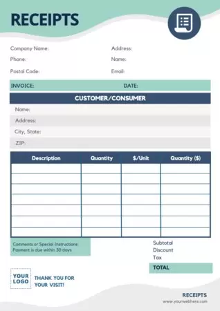 Edit a receipt sample